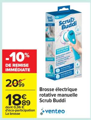 Brosse électrique rotative manuelle Scrub Buddi