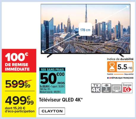 Téléviseur QLED 4K