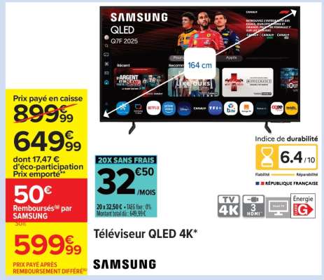 Téléviseur QLED 4K* SAMSUNG