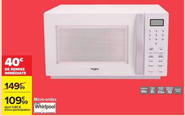 Micro-ondes Whirlpool