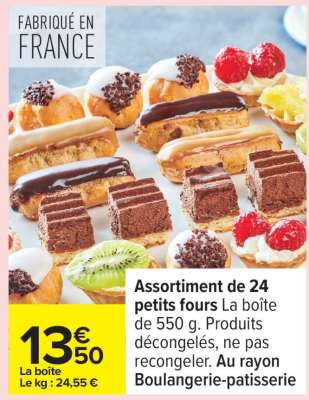 Assortiment de 24 petits fours