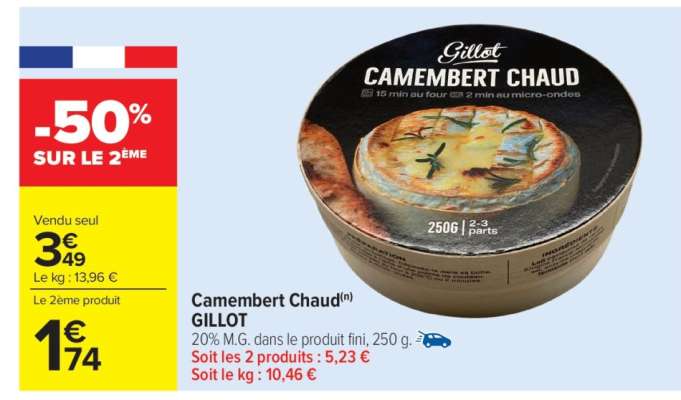 Camembert chaud GILLOT