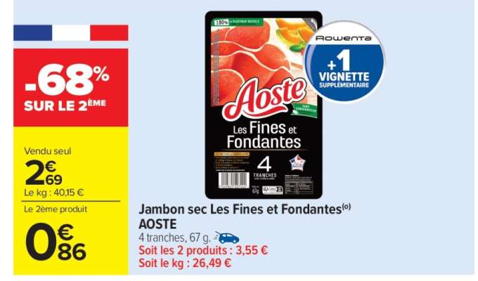 Jambon sec «Les Fines et Fondantes» AOSTE