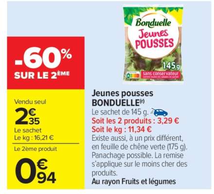 Jeunes pousses BONDUELLE