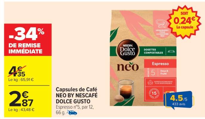 Capsules de Café NEO BY NESCAFÉ DOLCE GUSTO