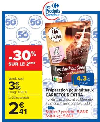 Préparation pour gâteaux CARREFOUR EXTRA