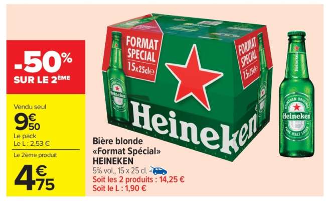 Bière blonde "Format spécial" HEINEKEN