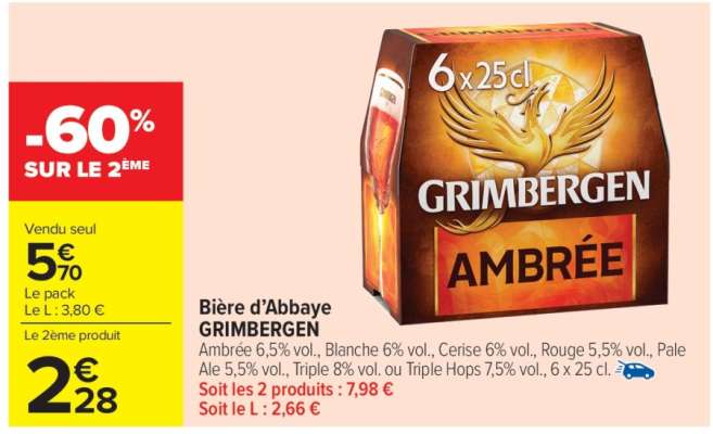Bière d'Abbaye GRIMBERGEN