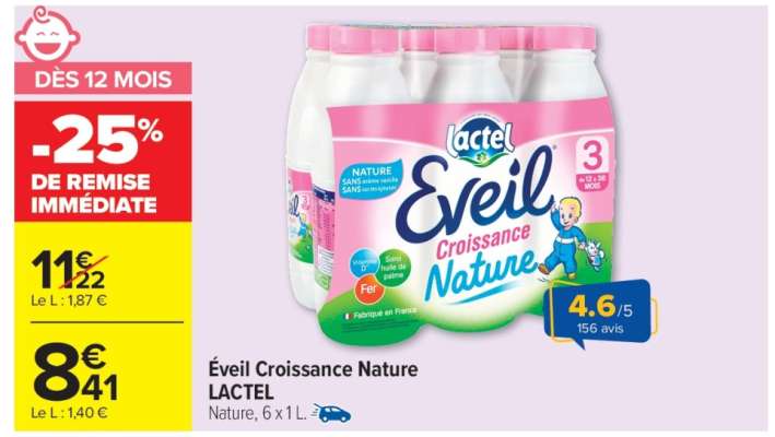 EVEIL CROISSANCE NATURE LACTEL