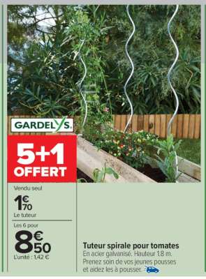 Tuteur spirale pour tomates