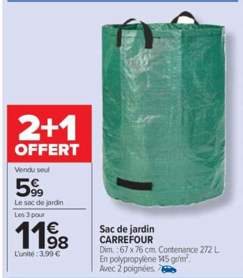 Sac de jardin CARREFOUR