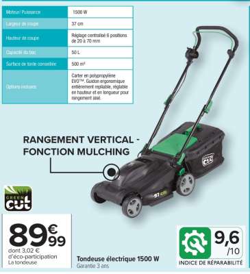 Tondeuse électrique 1500 W