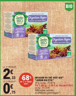 INFUSION OU THÉ VERT BIO® JARDIN BIO ÉTIC®