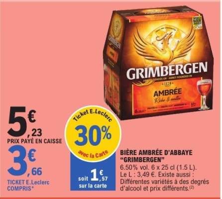 BIÈRE AMBRÉE D'ABBAYE 'GRIMBERGEN'