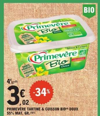 PRIMEVÈRE TARTINE & CUISSON BIO DOUX