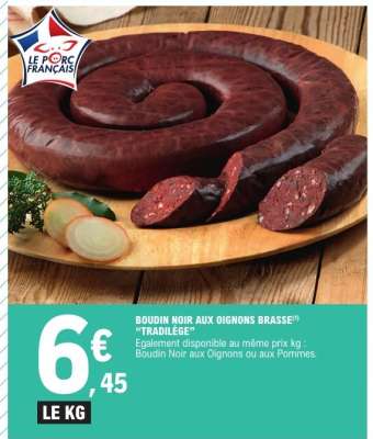 BOUDIN NOIR AUX OIGNONS BRASSE