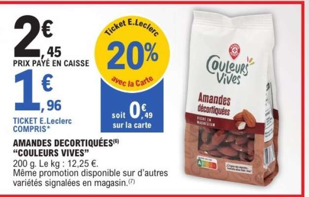 Amandes Décortiquées "Couleurs Vives"