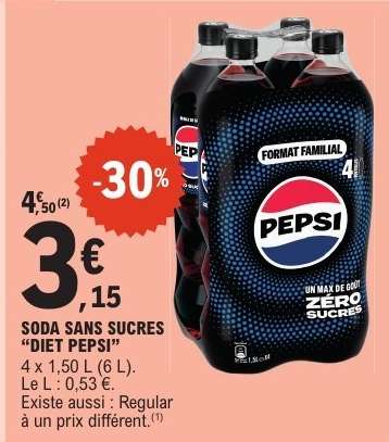 Soda Sans Sucres 'Diet Pepsi'