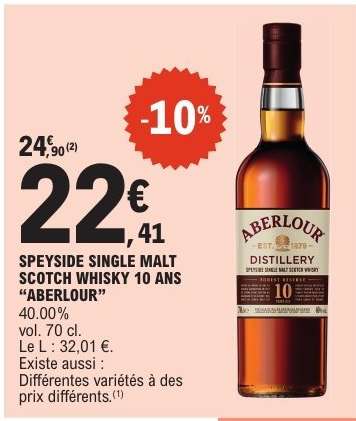 SPEYSIDE SINGLE MALT SCOTCH WHISKY 10 ANS “ABERLOUR”