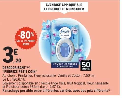 DESODORISANT "FEBREZE PETIT COIN"