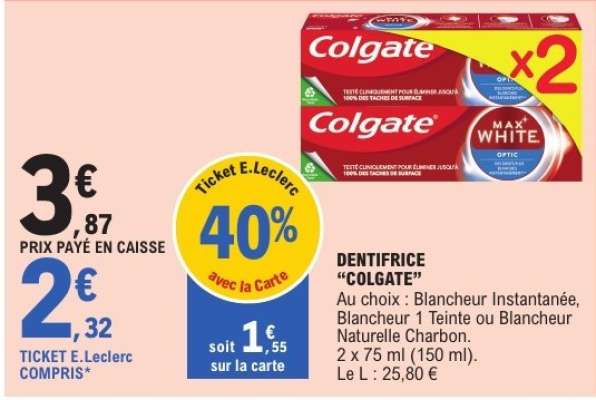 Dentifrice Colgate