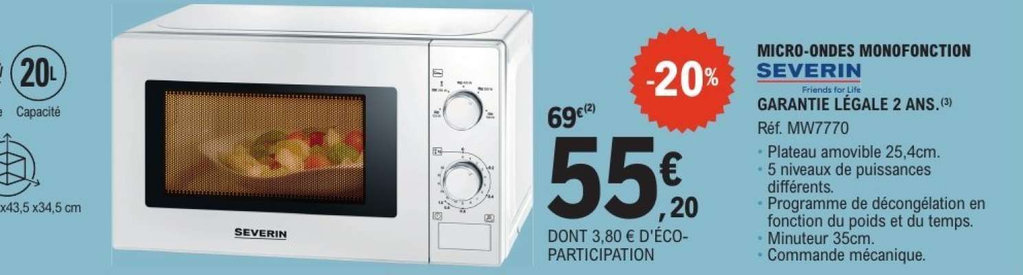 Micro-ondes monofonction Severin
