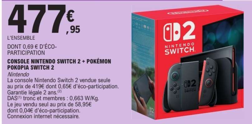 CONSOLE NINTENDO SWITCH 2 + POKÉMON POKOPIA SWITCH 2