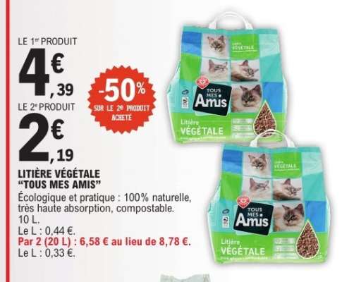 LITIÈRE VÉGÉTALE 'TOUS MES AMIS'