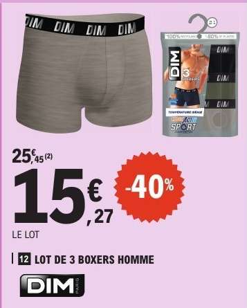 LOT DE 3 BOXERS HOMME