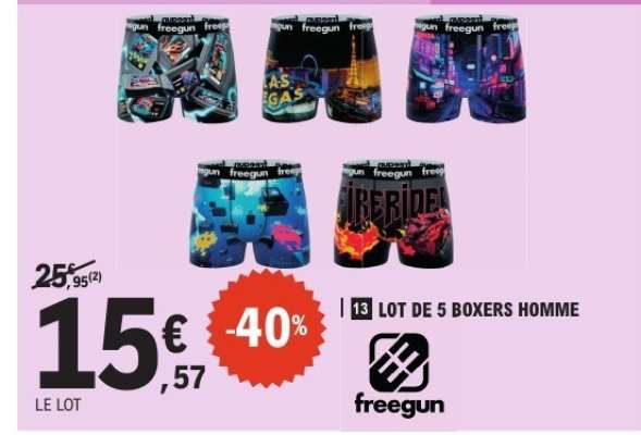Lot de 5 Boxers Homme