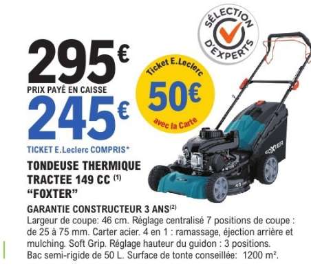 TONDEUSE THERMIQUE TRACTEE 149 CC "FOXTER"