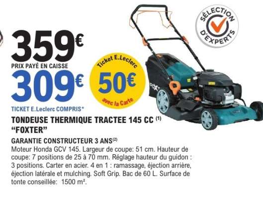 TONDEUSE THERMIQUE TRACTEE 145 CC "FOXTER"