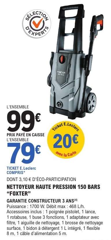 Nettoyeur Haute Pression 150 Bars 'Foxter'