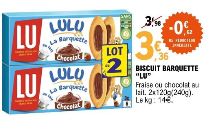 BISCUIT BARQUETTE “LU”