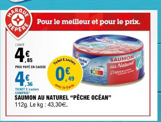 SAUMON AU NATUREL “PÊCHE OCÉAN”
