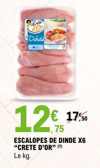 ESCALOPES DE DINDE X6 "CRÊTE D’OR"