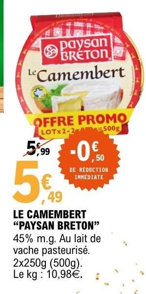 LE CAMEMBERT "PAYSAN BRETON"