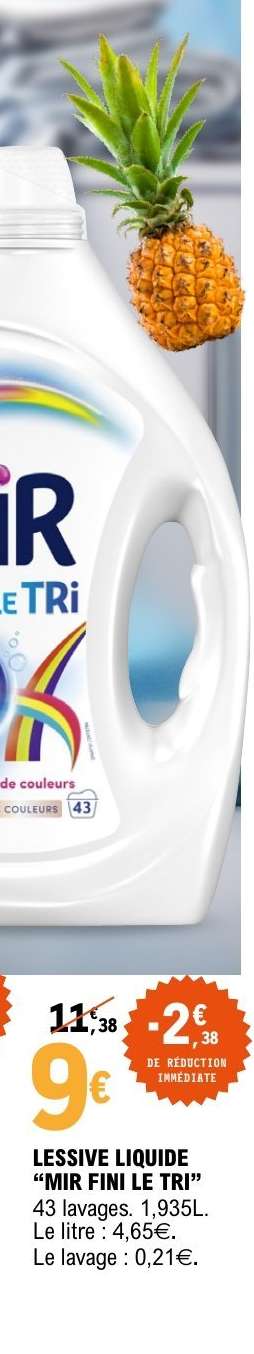 LESSIVE LIQUIDE "MIR FINI LE TRI"