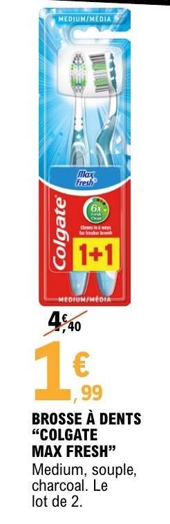 Brosse a dents 'Colgate Max Fresh'