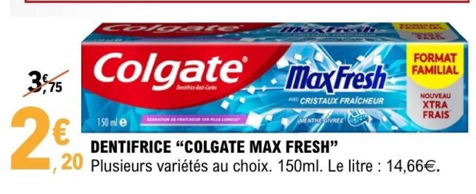 DENTIFRICE "COLGATE MAX FRESH"