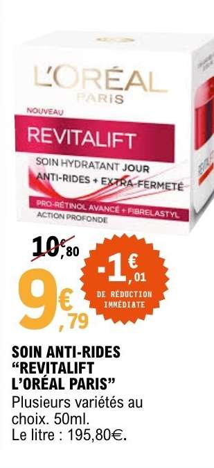 SOIN ANTI-RIDES “RÉVITALIFT L’ORÉAL PARIS”