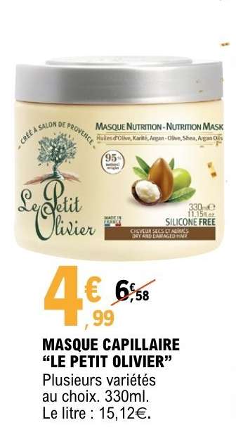 MASQUE CAPILLAIRE “LE PETIT OLIVIER”