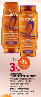 Shampooing ELSEVE DE L'ORÉAL PARIS
