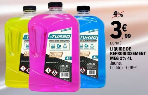 LIQUIDE DE REFROIDISSEMENT MEG 2% 4L