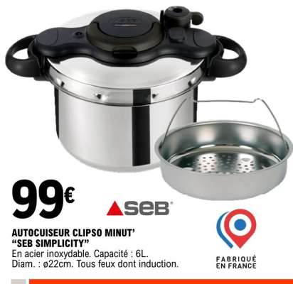 Autocuiseur Clipso Minut' "SEB Simplicity"