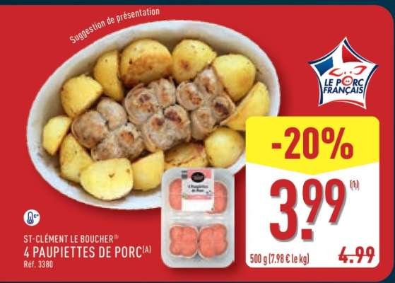 ST-CLÉMENT LE BOUCHER® 4 PAUPIETTES DE PORC