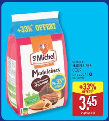 ST MICHEL MADELEINES CŒUR CHOCOLAT