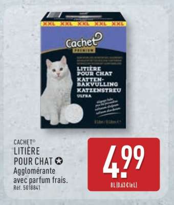 CACHET LITIÈRE POUR CHAT
