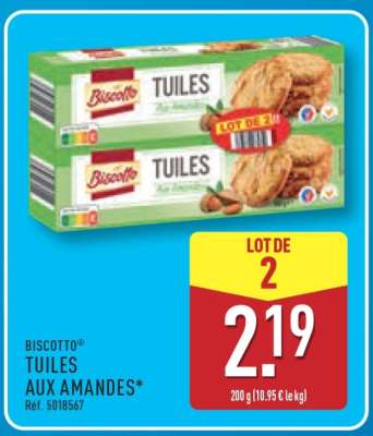 Biscotto Tuiles aux Amandes