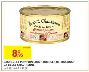 Cassoulet Pur Porc aux Saucisses de Toulouse 'La Belle Chaurienne'